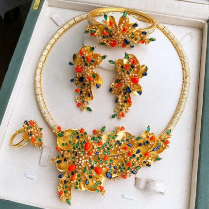 FLORA luxe - 4 Piece Luxury CZ Bridal Jewelry Set