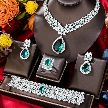 Turquoise Crystal African Bridal Jewelry Set
