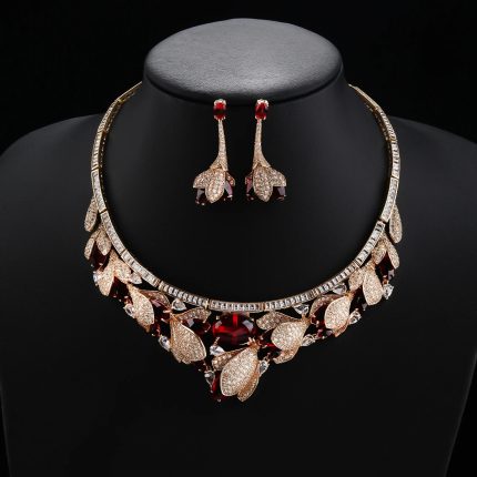 MORA Floral CZ Bridal Jewelry Set